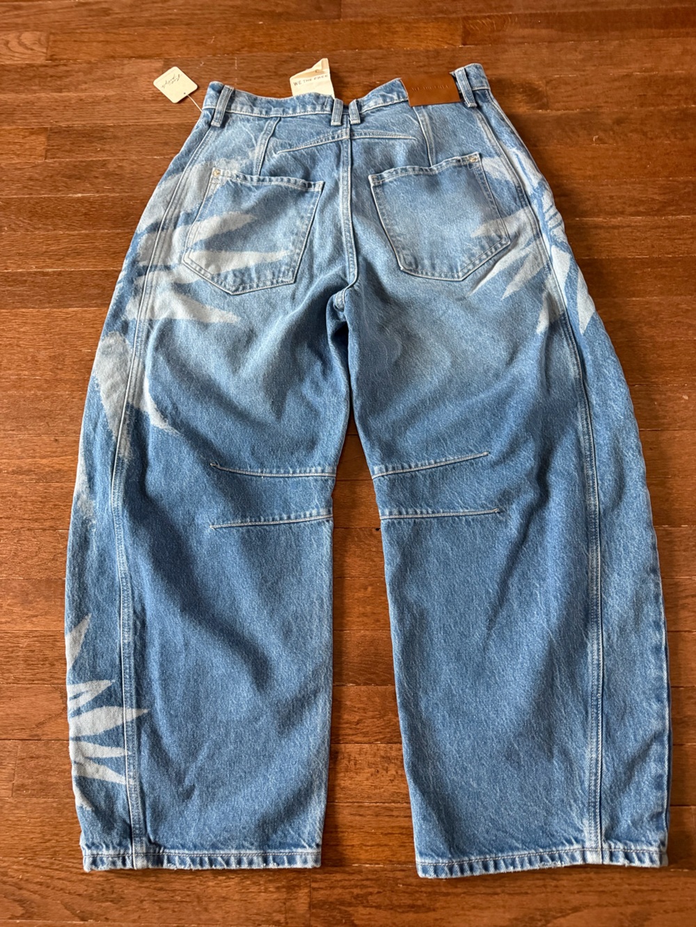 We The Free Good Luck Printed Barrel Jeans in Sun Fade - Picture 11 of 14